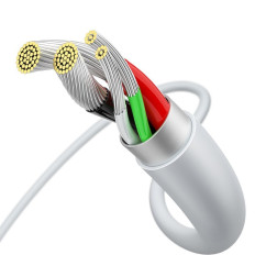 Cable superior USB USB Cable para carga rápida 2a 1m blanco