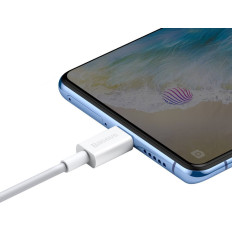 Overlegen kabel USB MicroUSB-kabel for rask lasting 2a 1m hvit