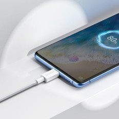 Overlegen kabel USB MicroUSB-kabel for rask lasting 2a 1m hvit
