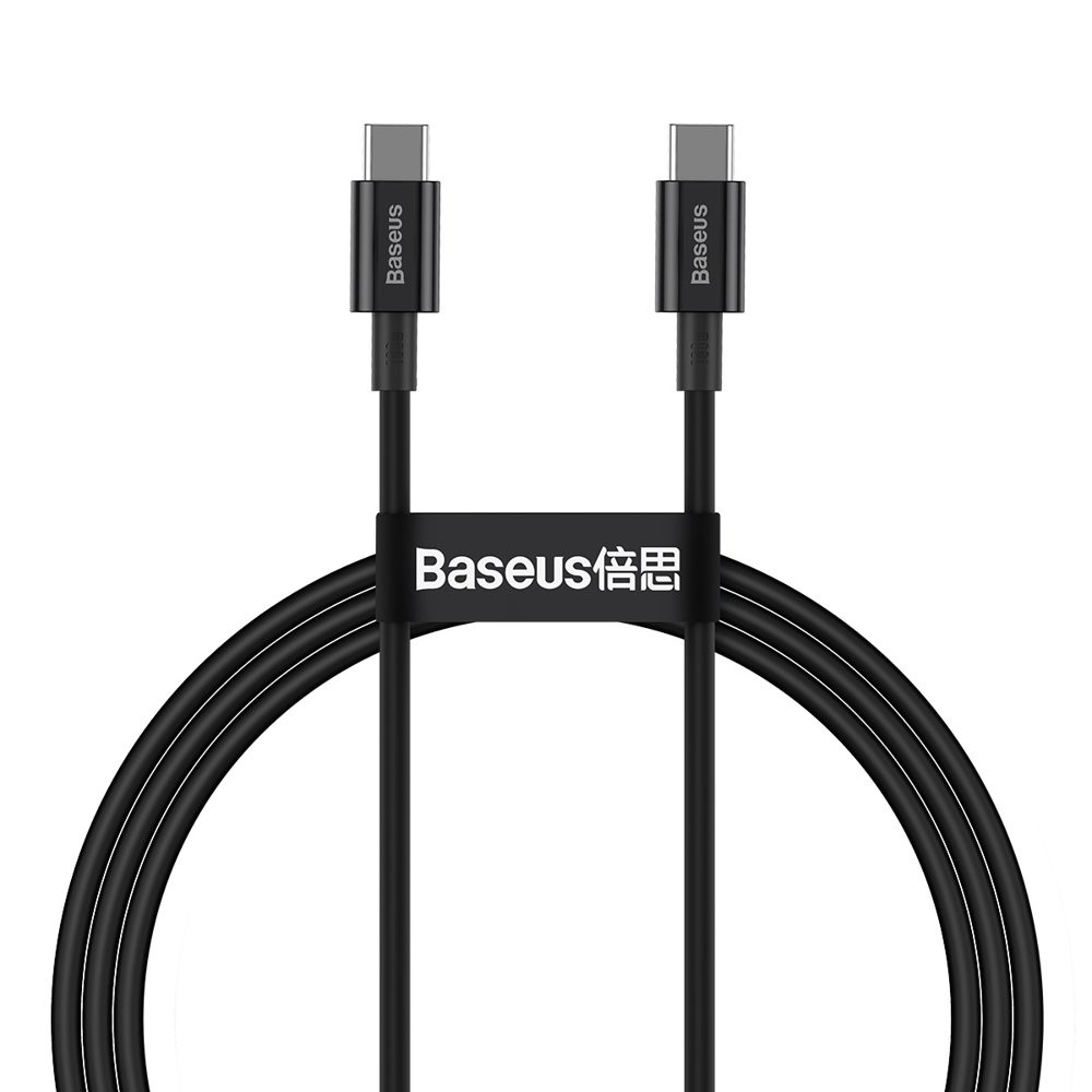 Superior kabel USB-C USB-C Snabbladdning FCP 100W 5A 20V 1M Svart