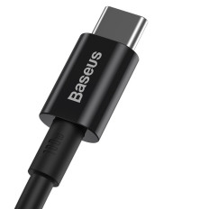 Ανώτερη καλώδιο USB-C USB-C Γρήγορη φόρτιση FCP 100W 5A 20V 1M μαύρο