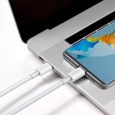 Superior kabel USB-C USB-C Snabbladdning FCP 100W 5A 20V 2M Vit