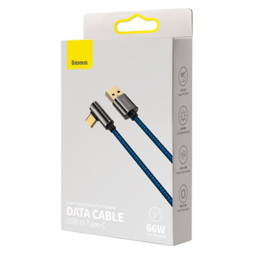 Leģendārais leņķa kabeļa kabelis USB spēlētājs USB-C 66W 2m zils