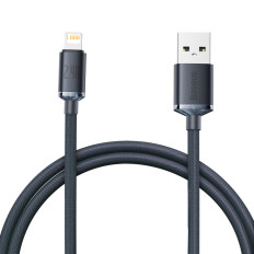 Cabo de cabo para carga rápida e transferência de dados iPhone relâmpago 2.4a 1.2m Preto