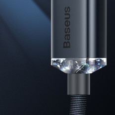 Kabelkabel voor snelle laad- en gegevensoverdracht iPhone-bliksem 2.4A 1.2m zwart