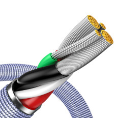 Kabel kabela za brzo utovar i prijenos podataka iPhone Lightning 2.4a 1.2m ljubičasta