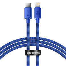 Cable de cable para carga rápida y transferencia de datos USB-C iPhone Lightning 20W 1.2m Azul