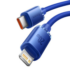 Kabelski kabel za hitro nalaganje in prenos podatkov USB-C iPhone Lightning 20W 1.2m Modra