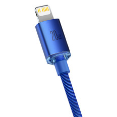 Cable de cable para carga rápida y transferencia de datos USB-C iPhone Lightning 20W 1.2m Azul