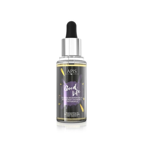 Apis Good Life obnavljajno olje za obnohtno kožico in nohte z vitaminom E, 30 ml — sprednji pogled