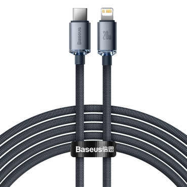 Kabelkabel for rask lading og dataoverføring USB-C iPhone Lightning 20W 2M svart