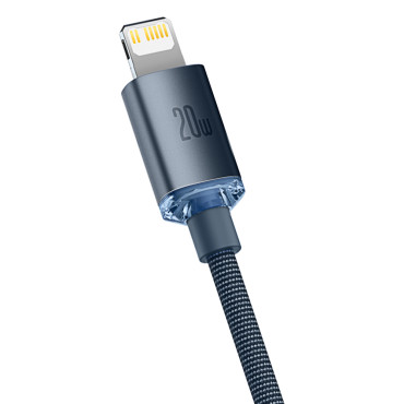 Kabelkabel for rask lading og dataoverføring USB-C iPhone Lightning 20W 2M svart