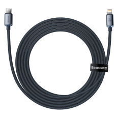 Kabelkabel for rask lading og dataoverføring USB-C iPhone Lightning 20W 2M svart