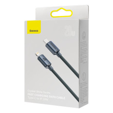 Kabelkabel for rask lading og dataoverføring USB-C iPhone Lightning 20W 2M svart