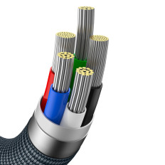Kabelkabel for rask lading og dataoverføring USB-C iPhone Lightning 20W 2M svart