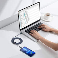 Kabelkabel for rask lading og dataoverføring USB-C iPhone Lightning 20W 2M svart
