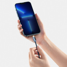 Kabelkabel for rask lading og dataoverføring USB-C iPhone Lightning 20W 2M svart