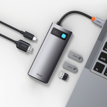 USB multifuncional 5W1 USB-C PD 100W HDMI GRIS