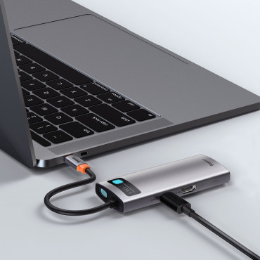 Multifunktionell USB 5W1 USB-C PD 100W HDMI GRAY