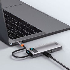 Multifunktionell USB 5W1 USB-C PD 100W HDMI GRAY