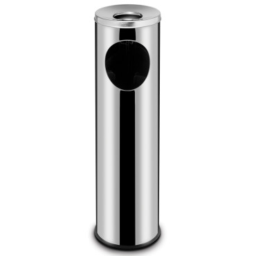 Cinzeiro de aço integrado com uma cesta de lixo 15L - Hendi 691380