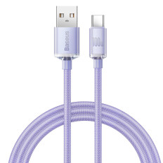 Kabelkabel zum schnellen Laden und USB-C 100W USB-Datenübertragung 1.2m Violett