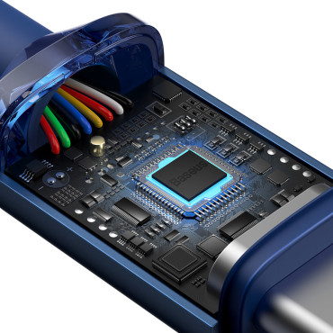 Kabelkabel zum schnellen Laden und Datenübertragung USB-C USB-C 100W 1.2m Blau