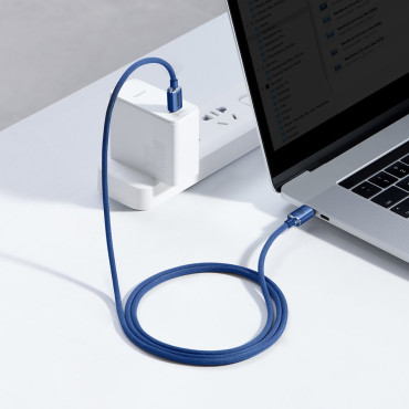Kabelkabel zum schnellen Laden und Datenübertragung USB-C USB-C 100W 1.2m Blau