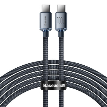 Kabelski kabel za hitro nalaganje in prenos podatkov USB-C USB-C 100W 2M črna