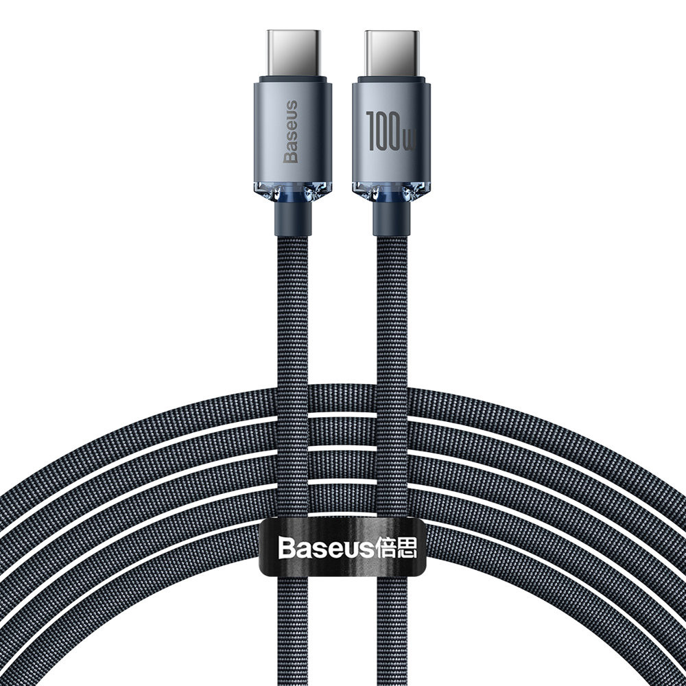 Kaabelikaabel kiire laadimise ja andmeedastuse USB-C USB-C 100W 2M must