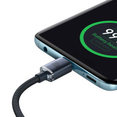 Kabelski kabel za hitro nalaganje in prenos podatkov USB-C USB-C 100W 2M črna