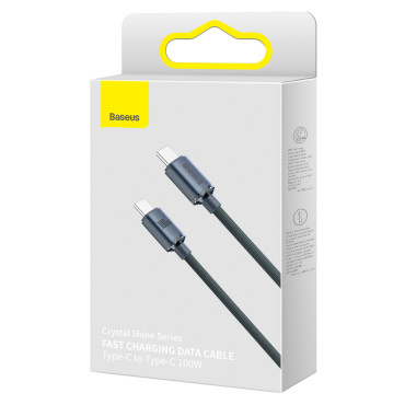 Kabelski kabel za hitro nalaganje in prenos podatkov USB-C USB-C 100W 2M črna