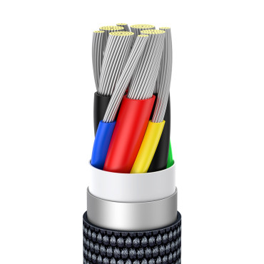 Kabelski kabel za hitro nalaganje in prenos podatkov USB-C USB-C 100W 2M črna