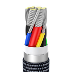 Kabelski kabel za hitro nalaganje in prenos podatkov USB-C USB-C 100W 2M črna