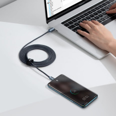 Kabelski kabel za hitro nalaganje in prenos podatkov USB-C USB-C 100W 2M črna