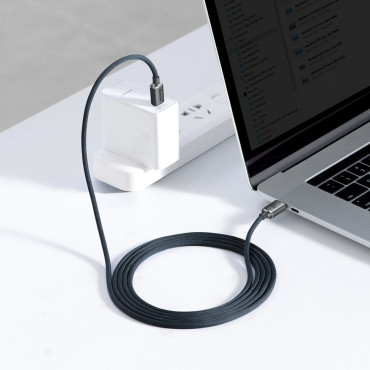 Kabelski kabel za hitro nalaganje in prenos podatkov USB-C USB-C 100W 2M črna
