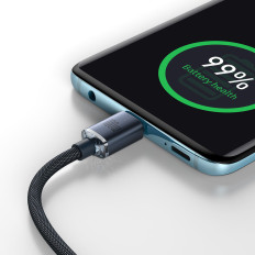 Kabelski kabel za hitro nalaganje in prenos podatkov USB-C USB-C 100W 2M črna