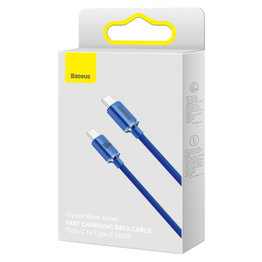 Kábelkábel a gyors terheléshez és az adatátvitelhez USB-C USB-C 100W 2M kék