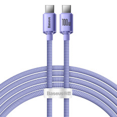 Kabelkabel für schnelles Laden und Datenübertragung USB-C USB-C 100W 2M lila