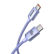 Kabelkabel für schnelles Laden und Datenübertragung USB-C USB-C 100W 2M lila