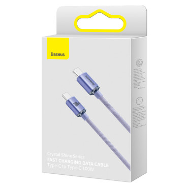 Kabelkabel für schnelles Laden und Datenübertragung USB-C USB-C 100W 2M lila