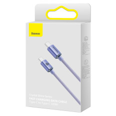 Kabelkabel für schnelles Laden und Datenübertragung USB-C USB-C 100W 2M lila