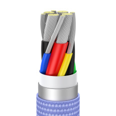 Kabelkabel für schnelles Laden und Datenübertragung USB-C USB-C 100W 2M lila
