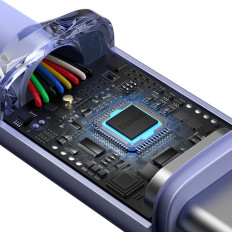 Kabelkabel für schnelles Laden und Datenübertragung USB-C USB-C 100W 2M lila