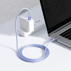 Kábelkábel a gyors terheléshez és az adatátvitelhez USB-C USB-C 100W 2M lila