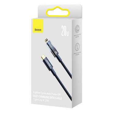 Explorer-serien Kabel USB-C-kabel iPhone Lightning 20W 1M blå