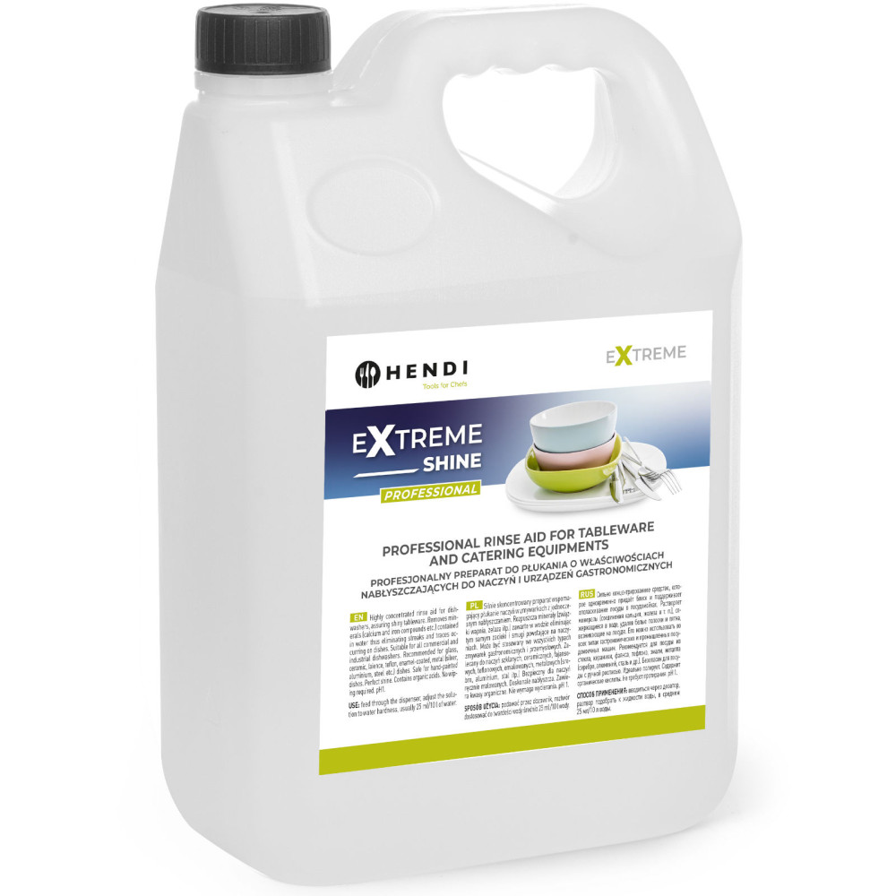 Líquido fluido para enjuague y platos giratorios en platos de comedor 5l - Hendi 975022