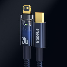 Raziskovalec serija kabel USB-C kabel iPhone Lightning 20W 1M BLUE