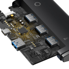 LITE serija Hub 4-Port USB-A do 4xusb-A 3,0 2M črna