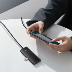 Lite Series Hub 4-Port USB-A till 4XUSB-A 3,0 2M svart